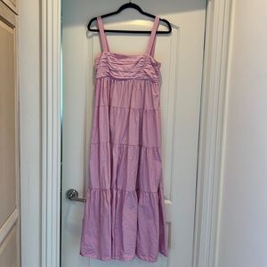 Zara Pink Maxi Poplin Dress
